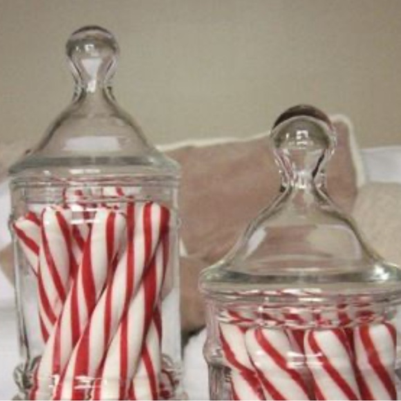 Vintage Apothecary Empoli Jar Clear Glass Footed Jar - Picture 9 of 9